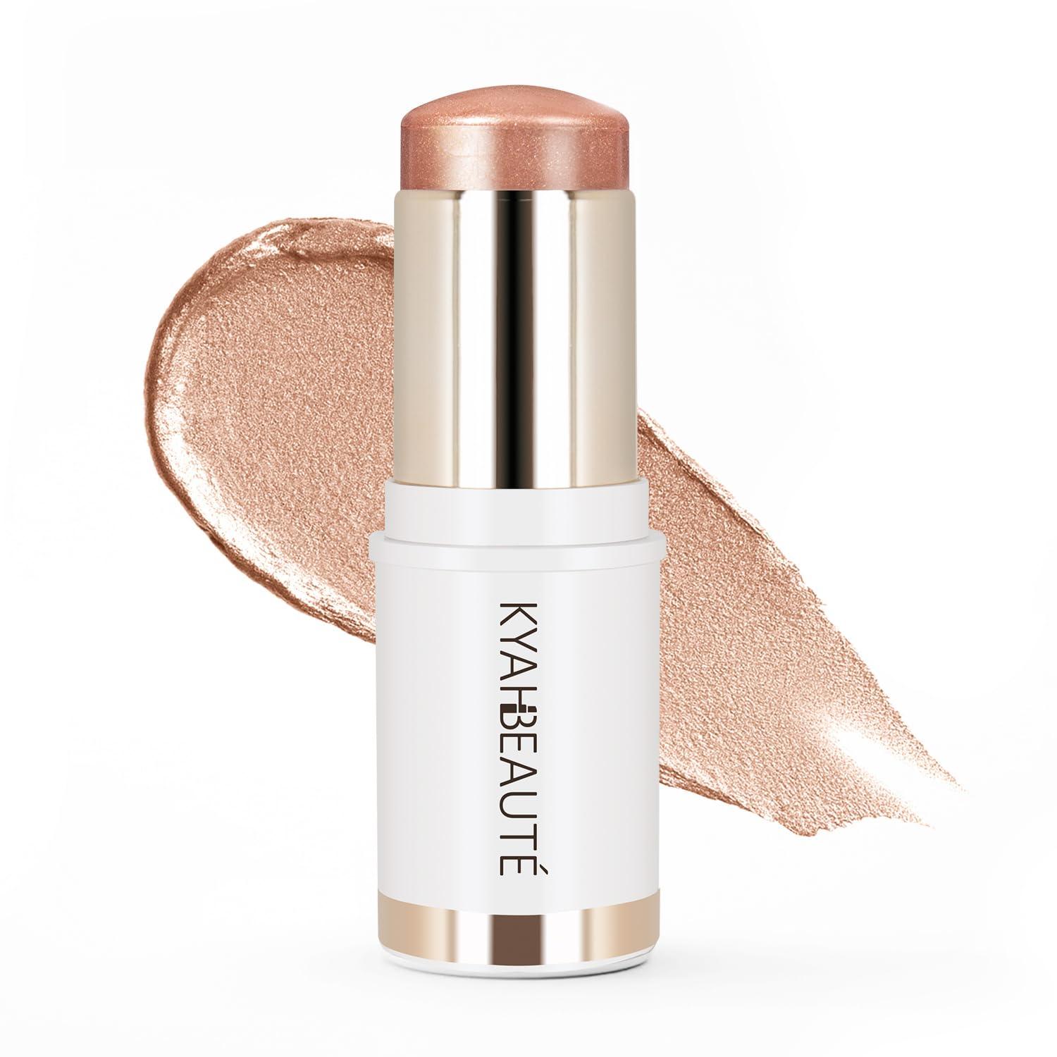 MYMERRY MYMERRY Dewy Highlighter Makeup, Highlighter Makeup Stick for Face and Body, Radiant & Shimmer Glow, Buildable Color for All Day | Vegan & Cruelty-Free | Bronze Caramel Glod 15g/0.53fl.Oz