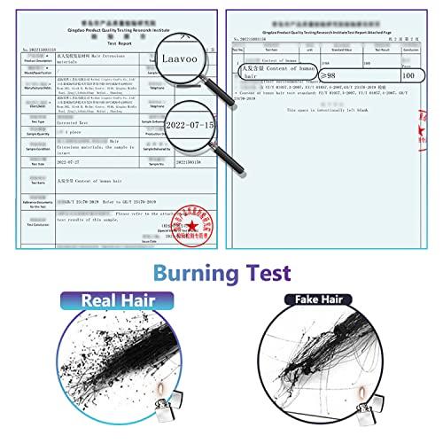 LaaVoo LaaVoo Clip in Hair Extensions Black Ombre Real Human Hair Clip in Extensions Ombre Black to Light Brown Balayage Light Blonde Human Hair Extensions Clip ins for Short Hair 12 Inch 5pcs 80g