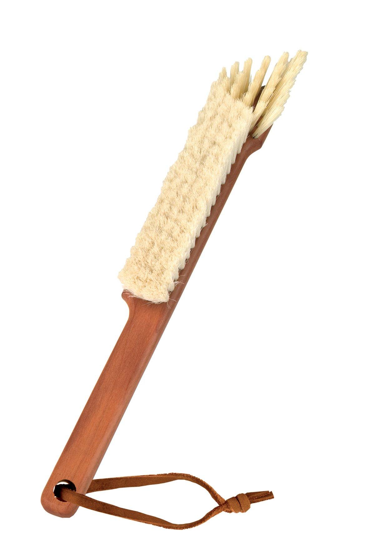REDECKER Redecker Goat Hair/Natural Pig Bristle Book Brush with Oiled Pearwood Handle, 10-5/8-Inches