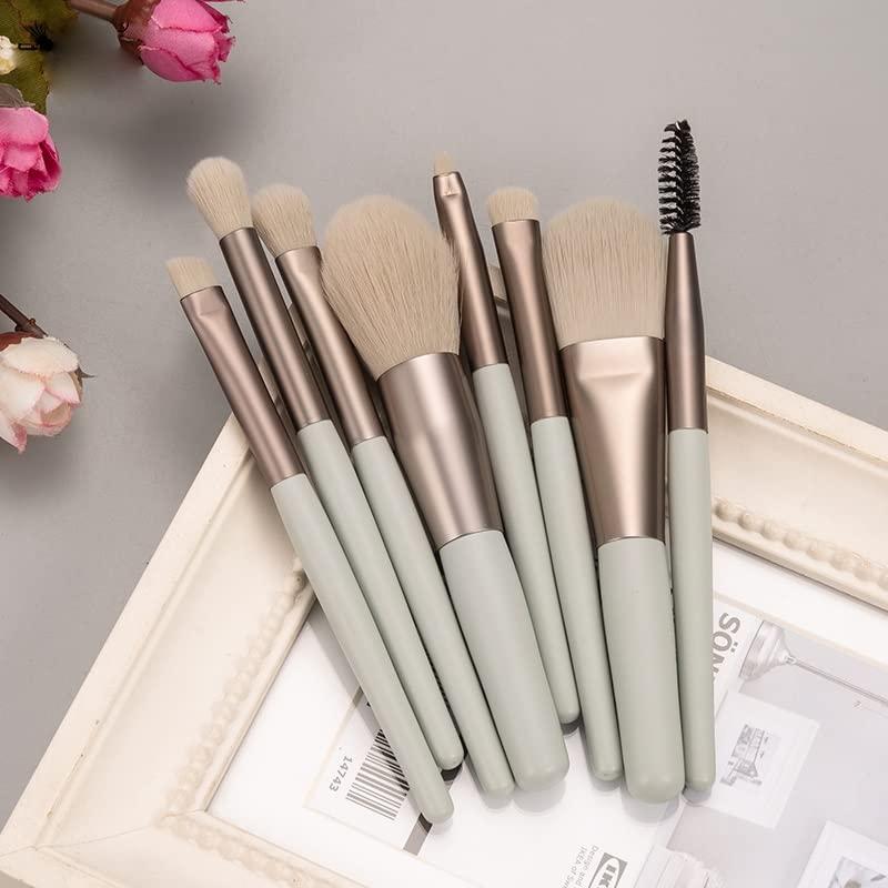 RomildaYuan 8Pcs Mini Size Makeup Brush Set Foundation Highlighter Blending Eyeshadow Eyelashes Eyebrow Brush for Make Up Pincel