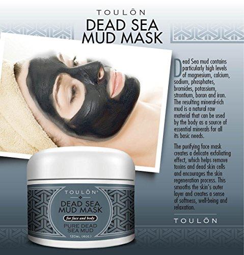 TOULON TOULON Best Mud Mask - Dead Sea Face Mask; Exfoliating Facial Mask with Minerals, Blackhead Remover Acne Treatment. Sensitive Scrub. Black Mud for Men, Women and Kids