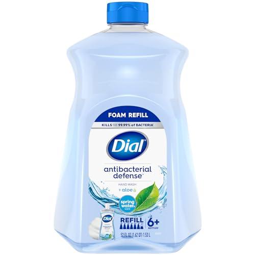 Dial Dial Antibacterial Foaming Hand Soap Spring Water Refill, 52 fl oz & Liquid Hand Soap Spring Water, 11 fl oz (Pack of 4)