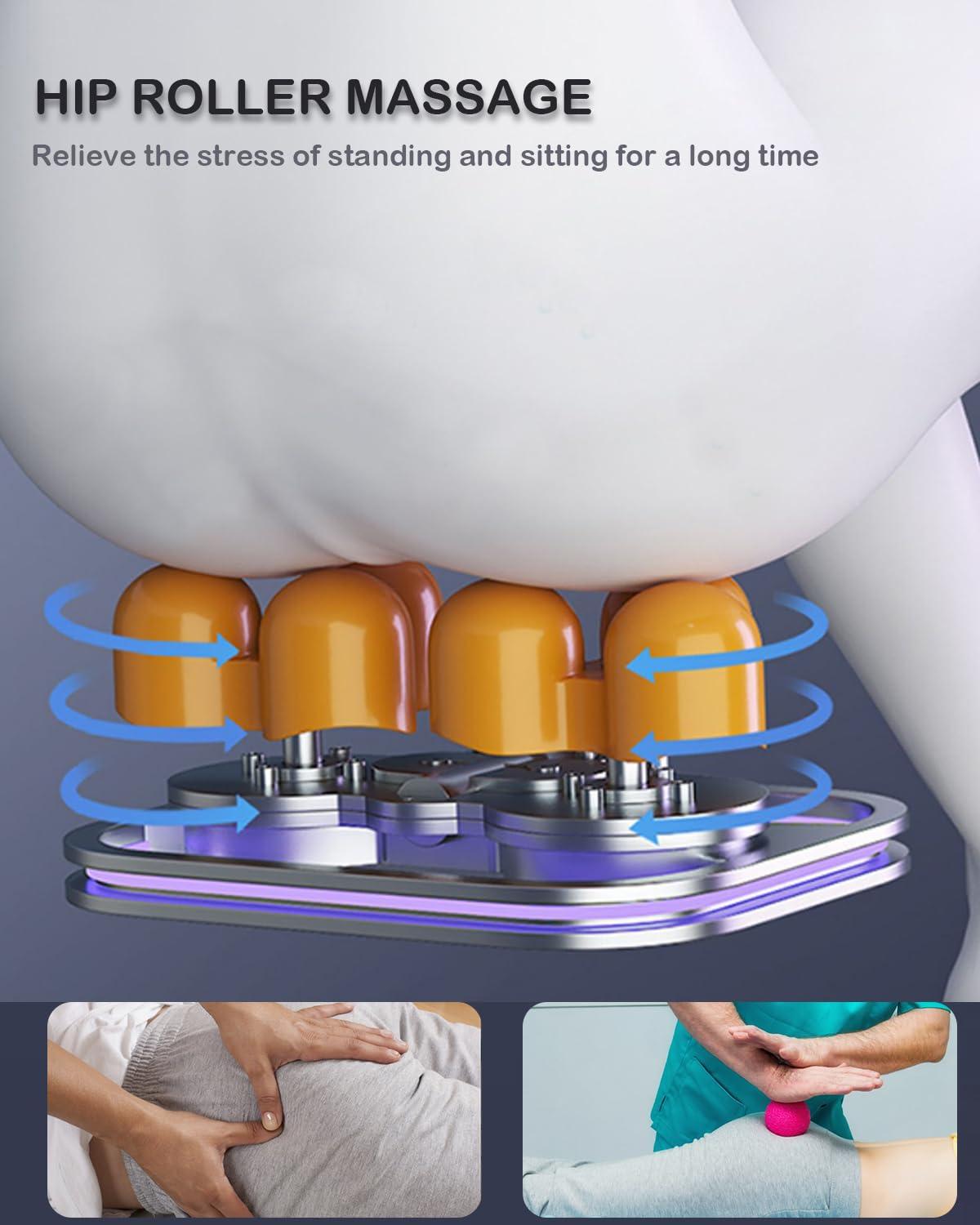 Artist hand Full Body Zero Gravity Massage Chair with Dual Core S-Track, Adjustable Airbag Compression, 2-Level Recline, and Back & Calf Heating, Rocking Massage Chair (Black & Gold)