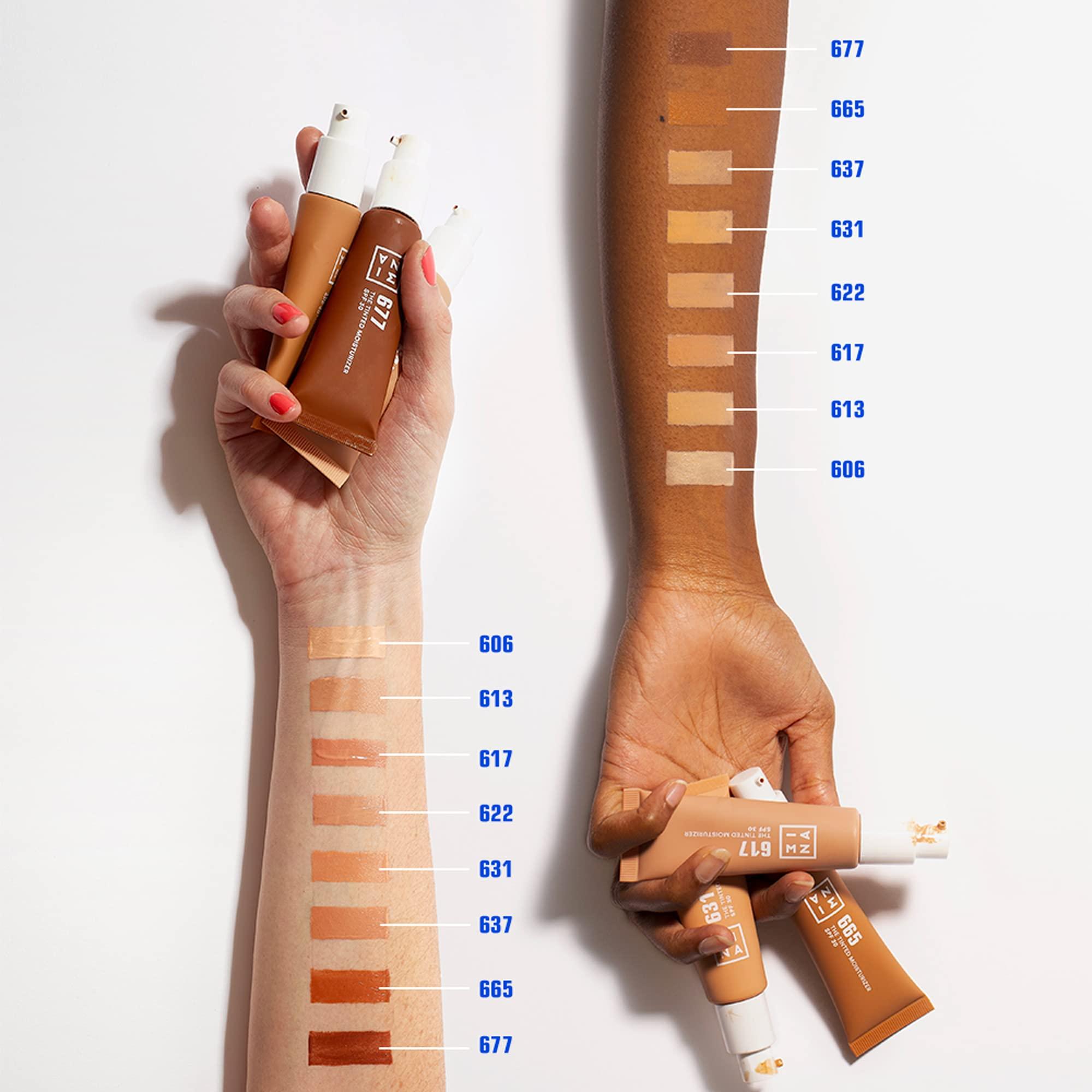 3INA 3ina 637 Tinted Moisturizer for Face with SPF 30 - Honey Beige - BB Cream with Light to Medium Coverage - Hyaluronic Acid Moisturizer for All Skin Tones - Vegan, Cruelty and Paraben Free Makeup - 1 oz