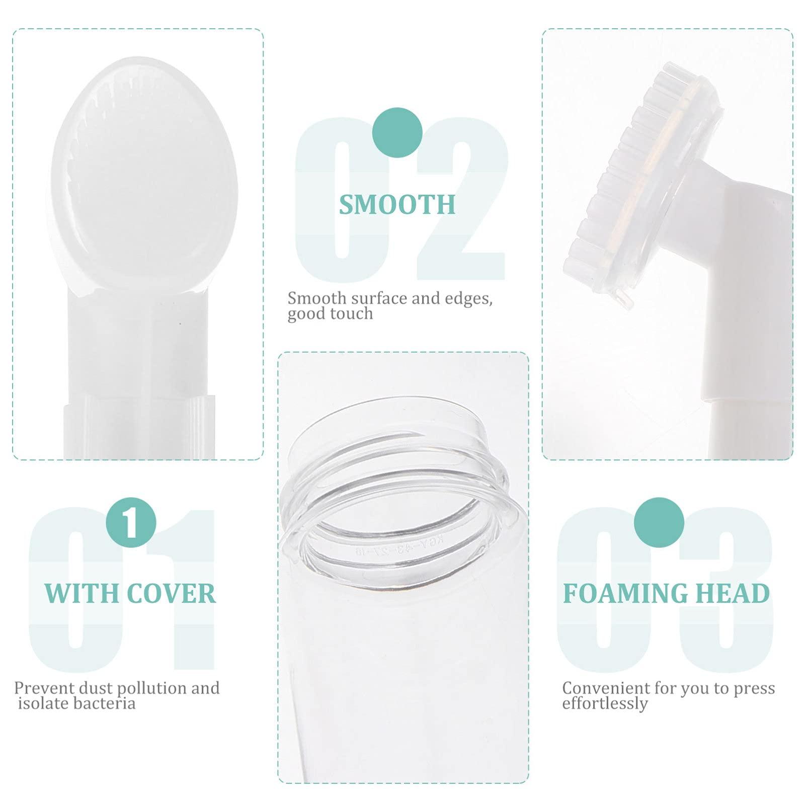 MARURY Foam Pump Bottle 2PCS 100ml Plastic Foam Dispenser Bottle Refillable Foaming Soap Press Pump Empty Bottles Makeup Container for Travel Shampoo Liquid 100ml Foam Soap Pump