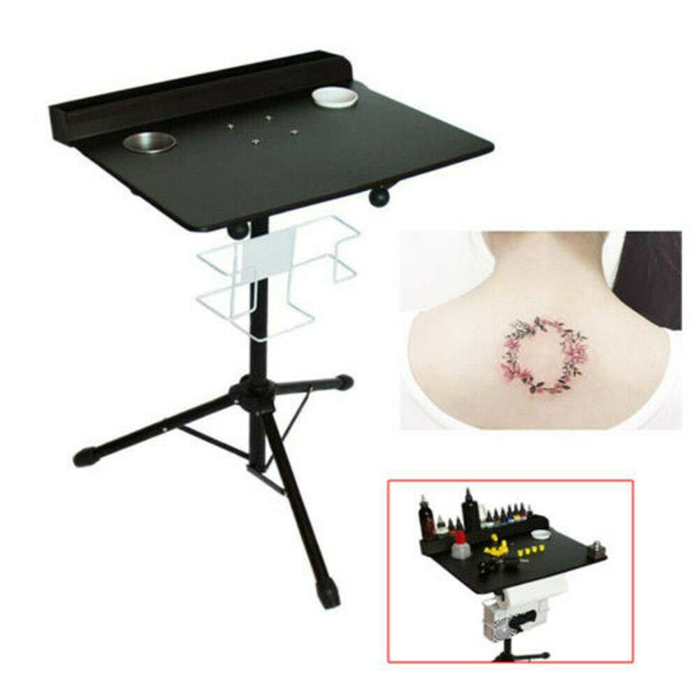 DNYSYSJ Mobile Tattoo Workstation Stand, 61-107cm Height Adjustable Tattoo Display Stand Large Tattoo Tray Salon Instrument Tattoo Table Paint Table