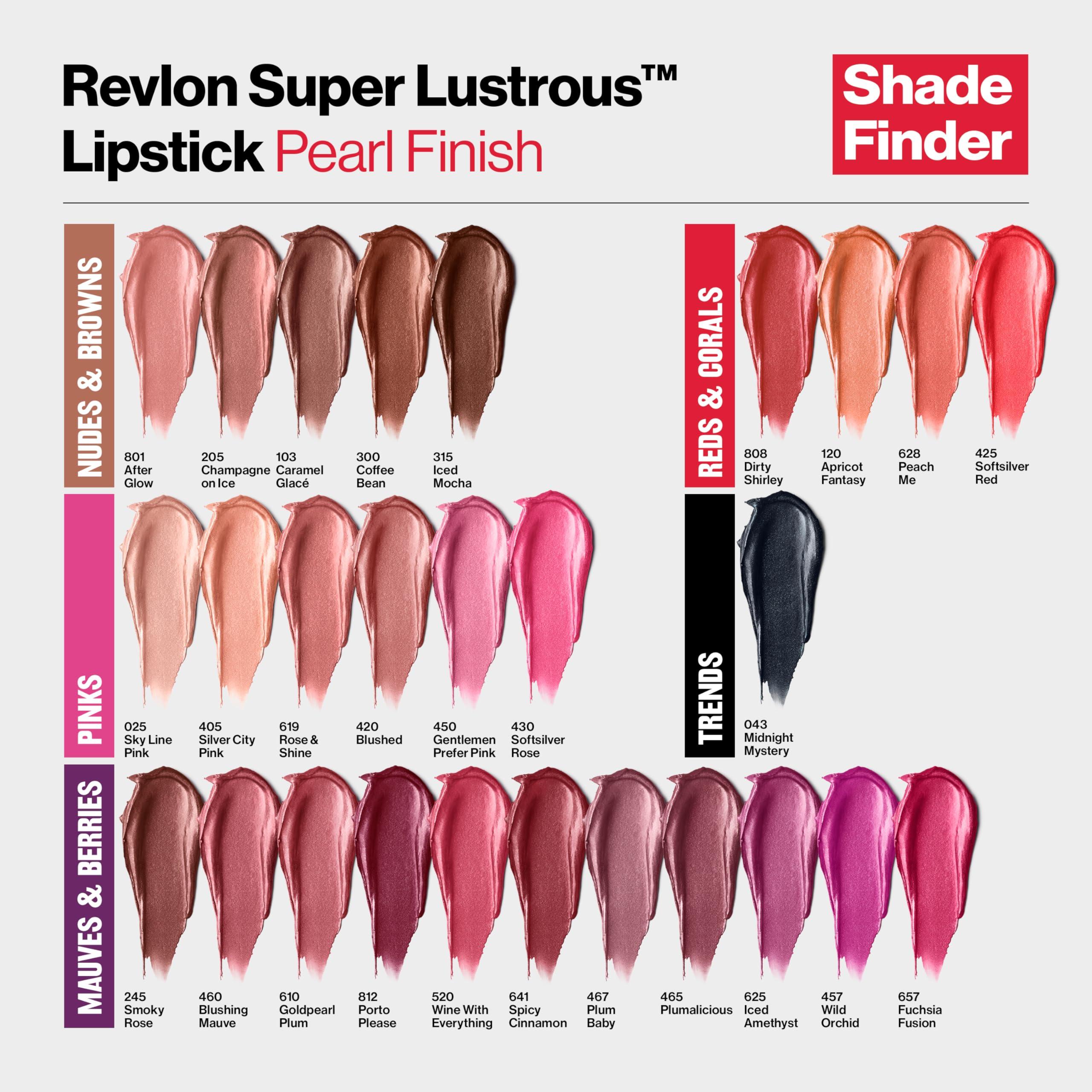 REVLON Revlon Super Lustrous Lipstick, Creamy Formula For Soft, Fuller-Looking Lips, Moisturized Feel, 405 Silver City Pink, 0.15 Oz