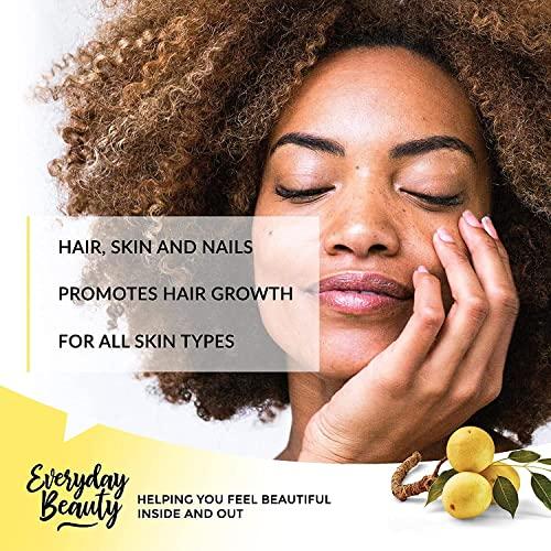 Everyday Beauty Helping You Feel Beautiful Inside Marula Oil - 100% Pure Extra Virgin Unrefined Luxury Facial Oil 16oz - Cold Pressed & All Natural for Face, Skin and Hair - DIY Cosmetics - Premium Quality Bulk Price