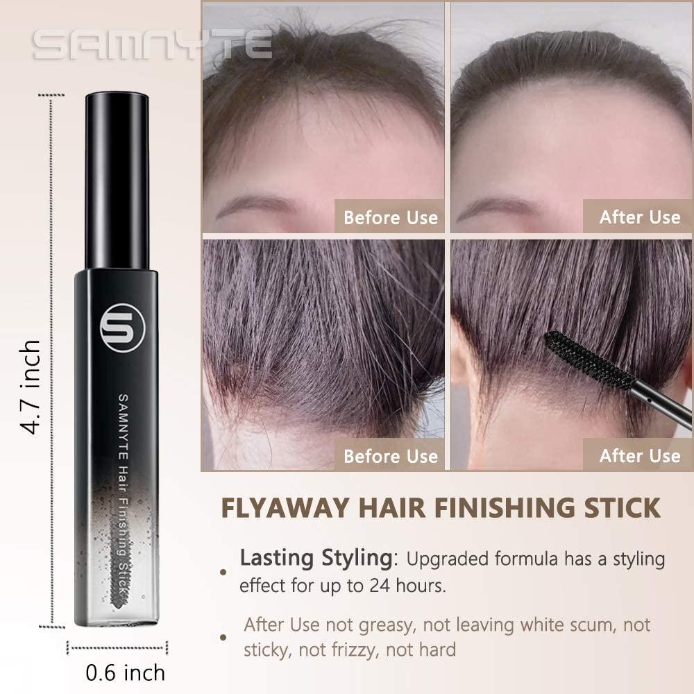 Samnyte Hair Finishing Stick, 2 Pack - 0.7 Fl.Oz Hair Mascara for Taming Flyaways, Not-Greasy Hair Gel Stick