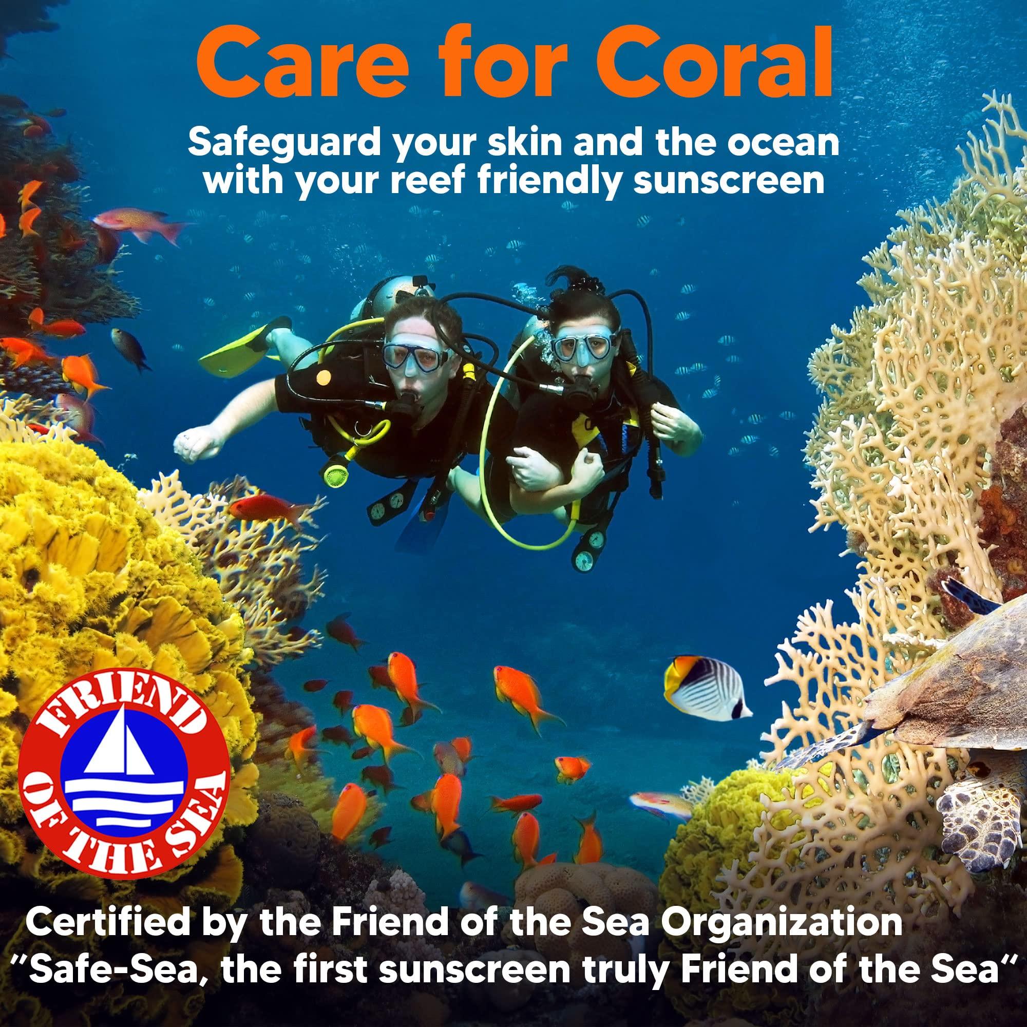 SAFE SEA Safe sea SPF50+ 3.4 oz. tube sunscreen - Jellyfish and Sea lice protective lotion. Very Water Resistant, Sensitive skin and Reef-Safe Sunscreen. (3.4 oz. tube 3 pack)