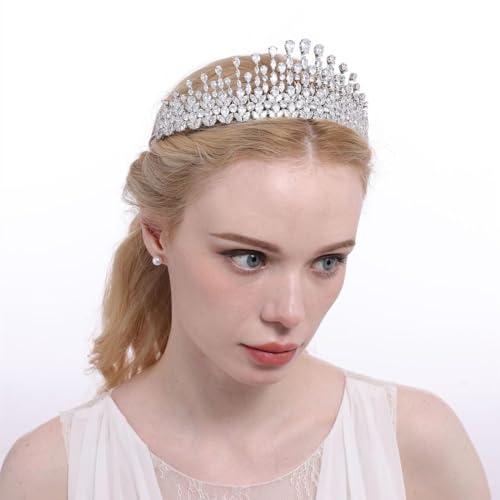 CarXs CarXs Bridal Hair Accessories Pageant Crown Wedding Tiara Zircon Crown