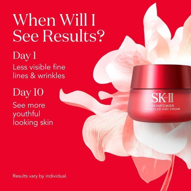 SK-II SK-II SKINPOWER Airy Face Cream - Anti Aging Wrinkle Cream for Oily & Dry Skin - Antioxidant-Rich Formula to Help Protect Skin While Improving Firmness & Elasticity (1.7 oz)