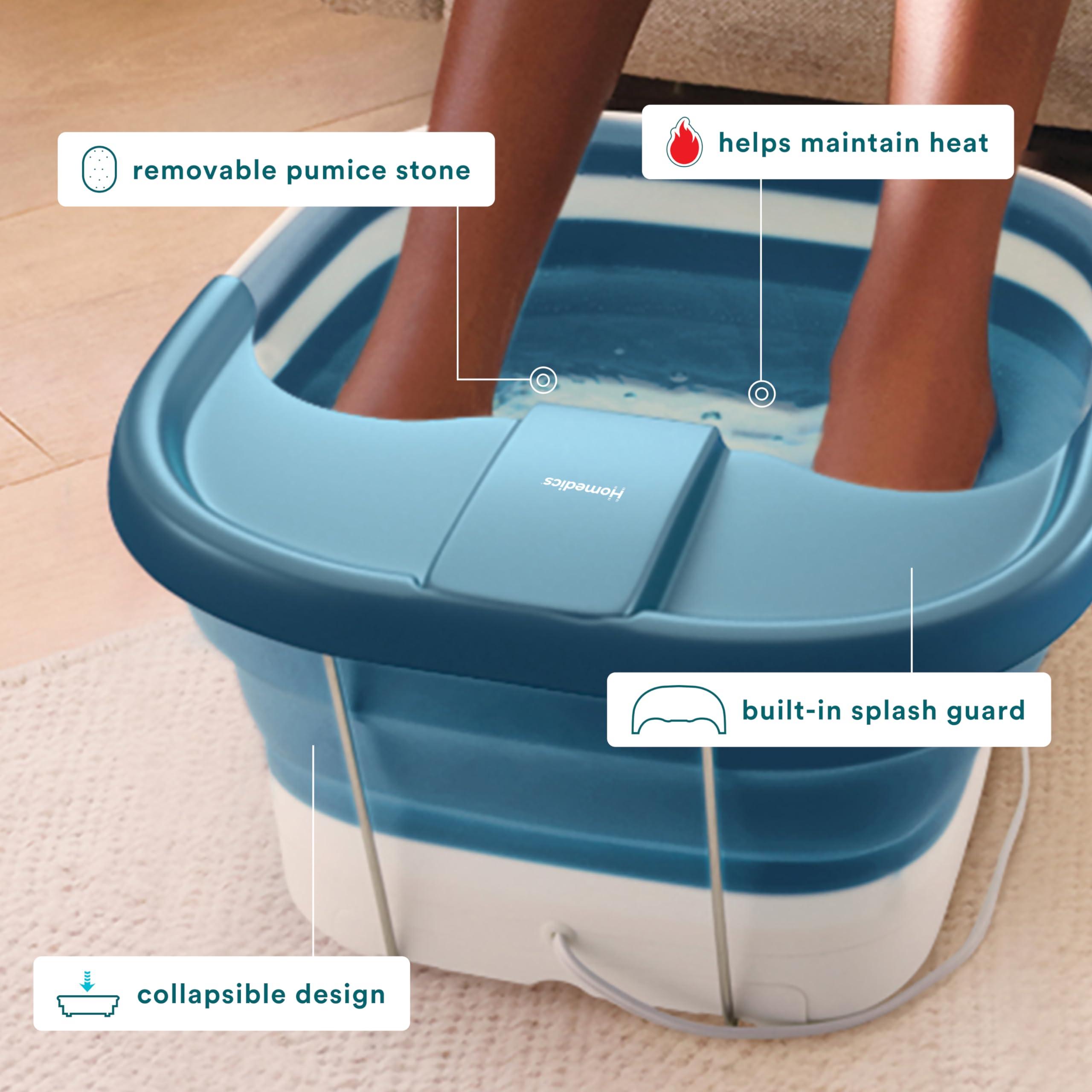Homedics Homedics Smart Space Bubble Mate Collapsible Foot Spa, Heat-Maintaining, Bubble Massage with Pumice Stone and Splash Guard