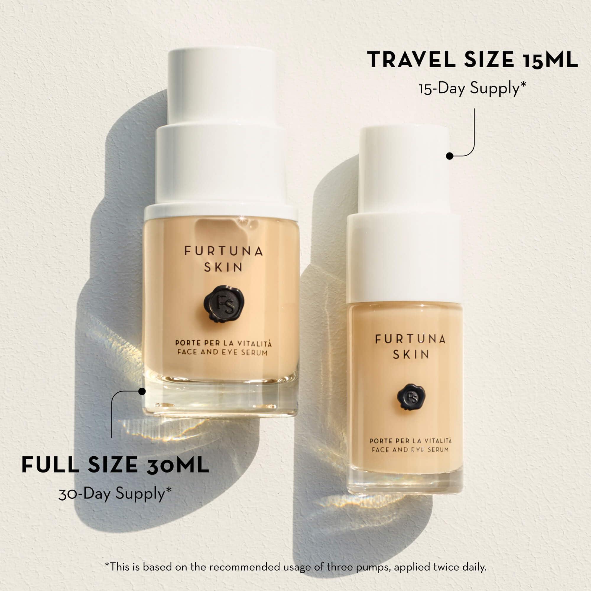 Furtuna Skin Face & Eye Serum - Dual-Use Formula to Lift, Reduce Puffiness and Even Tone, Wild-Foraged Botanicals, Vegan, Dermatologist Tested, EWG Verified, 15ml