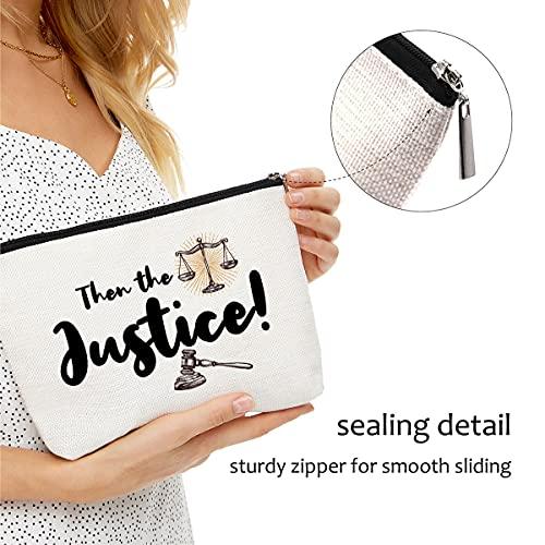 Blue Leaves Blue Leaves Lawyer Gifts for Women, Law School Graduation Gifts, Gift Idea for Law School, Judge, Attorney, Student, Paralegal, Prosecutor, Funny Lawyer Makeup Bag Make Up Pouch, Law School Supplies