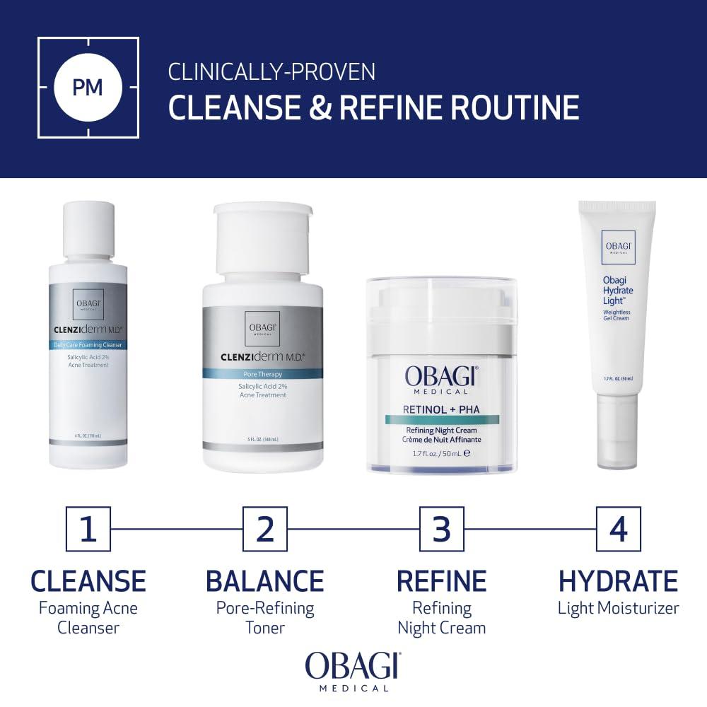 Obagi Medical Obagi CLENZIderm M.D. Daily Care Foaming Acne Cleanser Acne Treatment with 2% Salicylic Acid (BHA) 4 oz