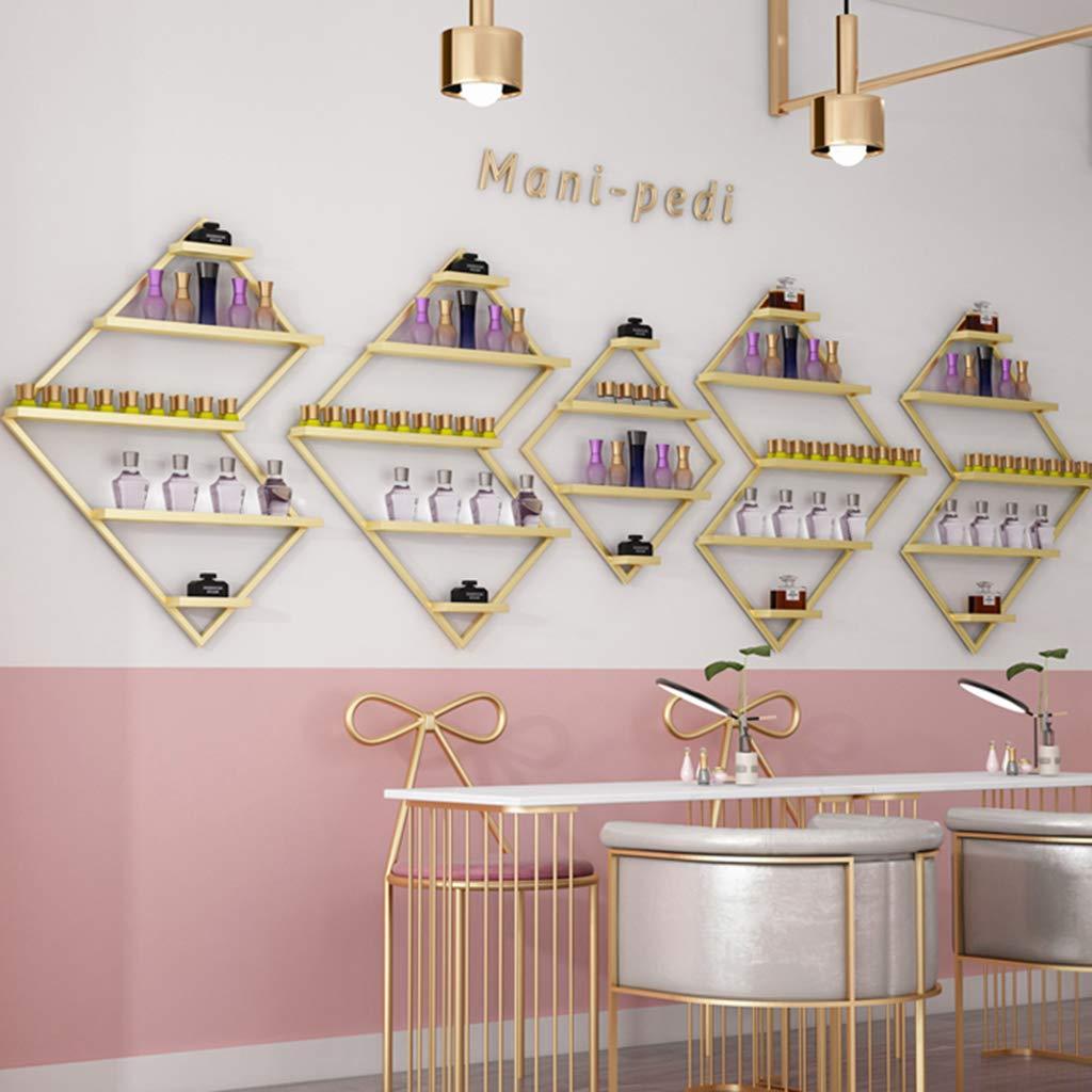 SUuim Metal Wall-mounted Nail Polish Storage Racks Floating Shelves Metal Nail Polish Display Racks for the Wall,Essential Oils Organizer Wall Mounted Shelf,Nail Polish Holder for Cosmetic Beauty Home Nai
