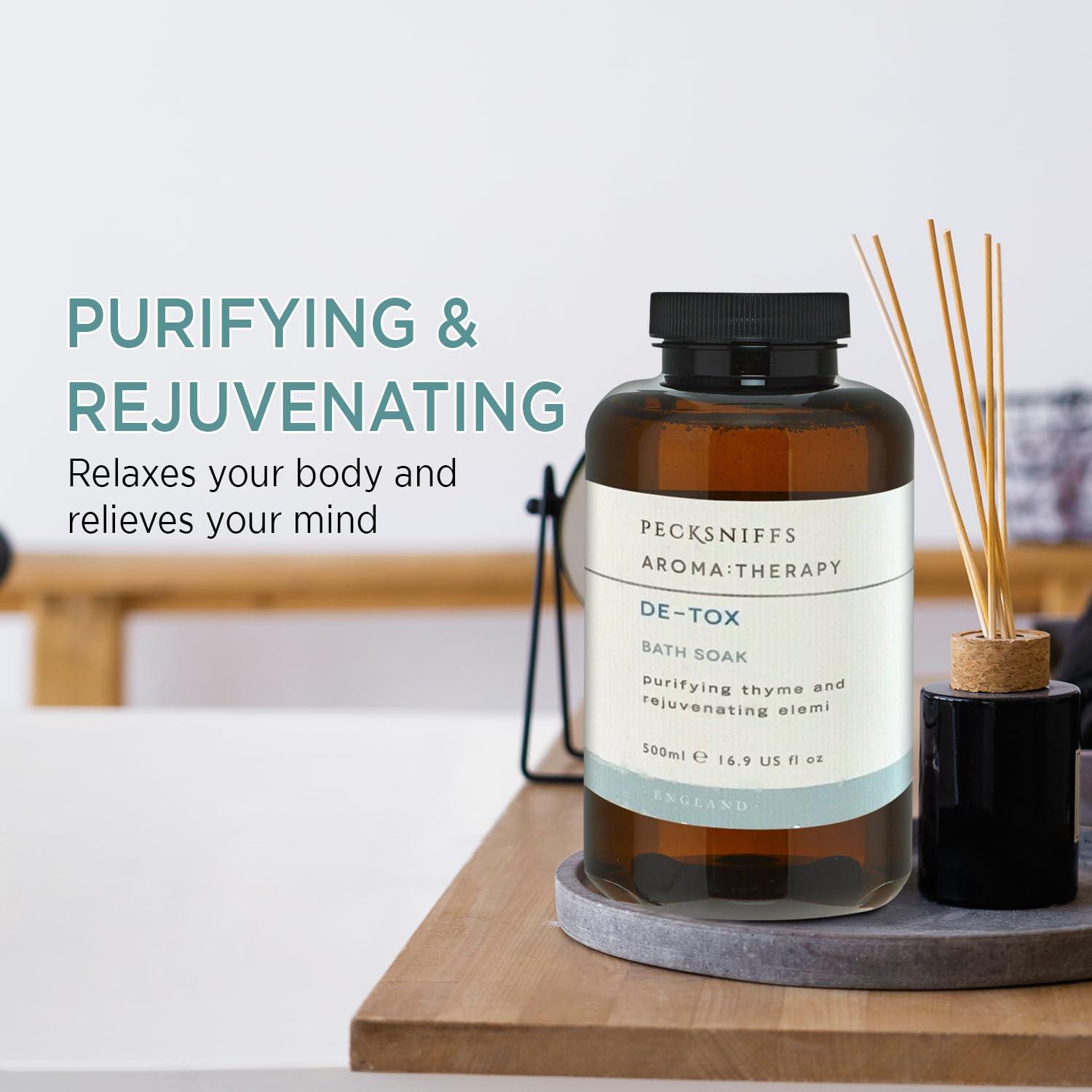 Pecksniff\'s Pecksniff\'s Aroma:Therapy De-Tox Bath Soak Decanter | 500ml/16.9 Fl Oz