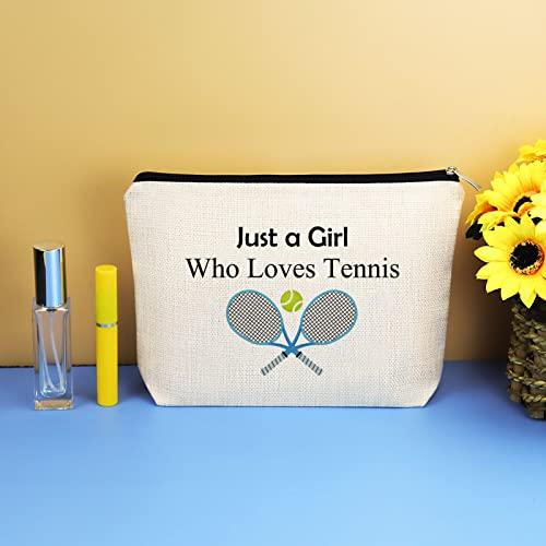 Mikela Tennis Gifts Makeup Bag for Women Tennis Lovers Gift Tennis Inspirational Gift Tennis Team Gift Idea Tennis Player Gifts Cosmetic Bag Birthday Graduation Gift for Tennis Lovers Friends Sister