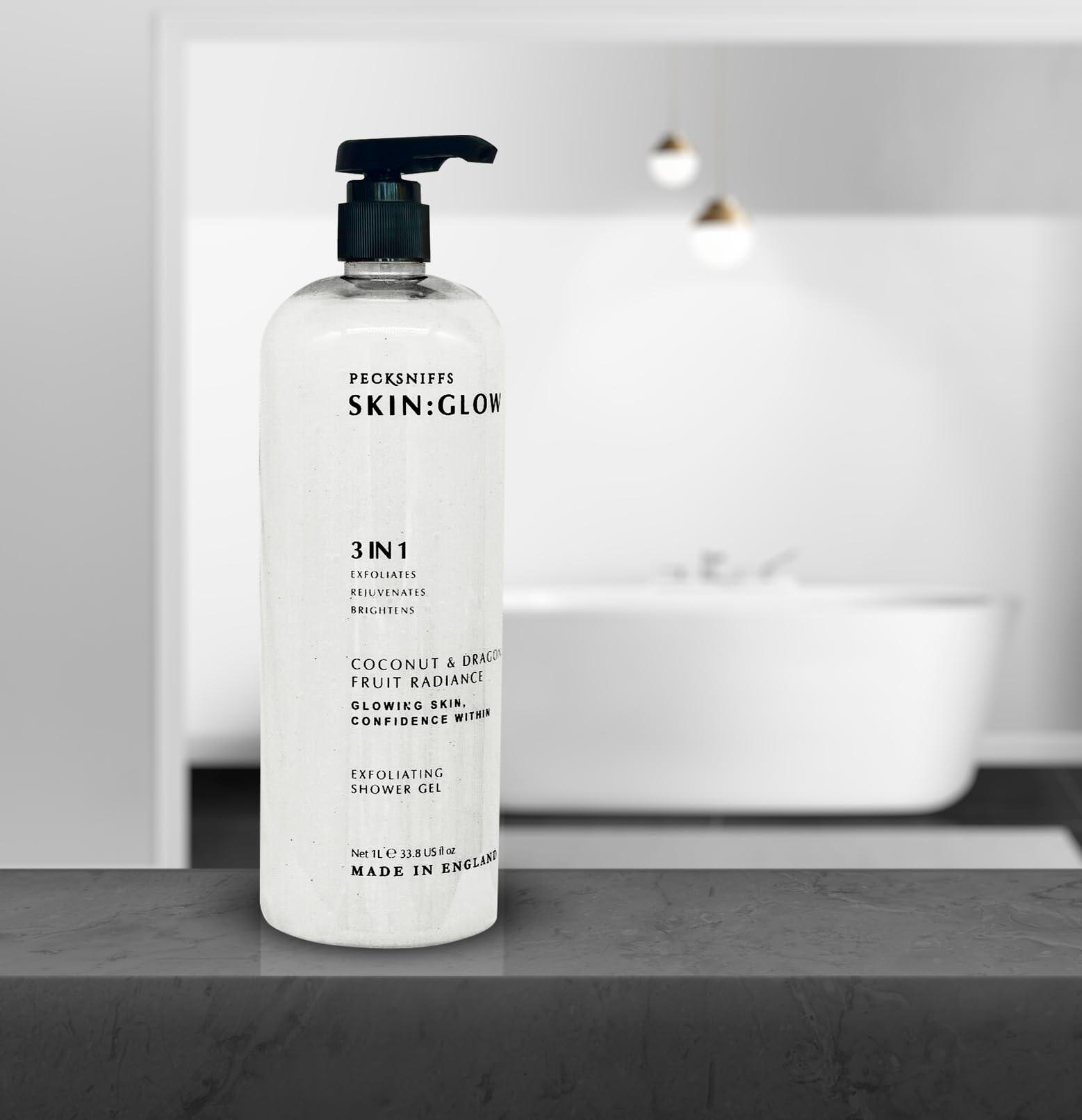 Pecksniff\'s Pecksniff\'s Coconut & Dragon Fruit Radiance Exfoliating Shower Gel | 1000 ml / 33.80 Fl Oz