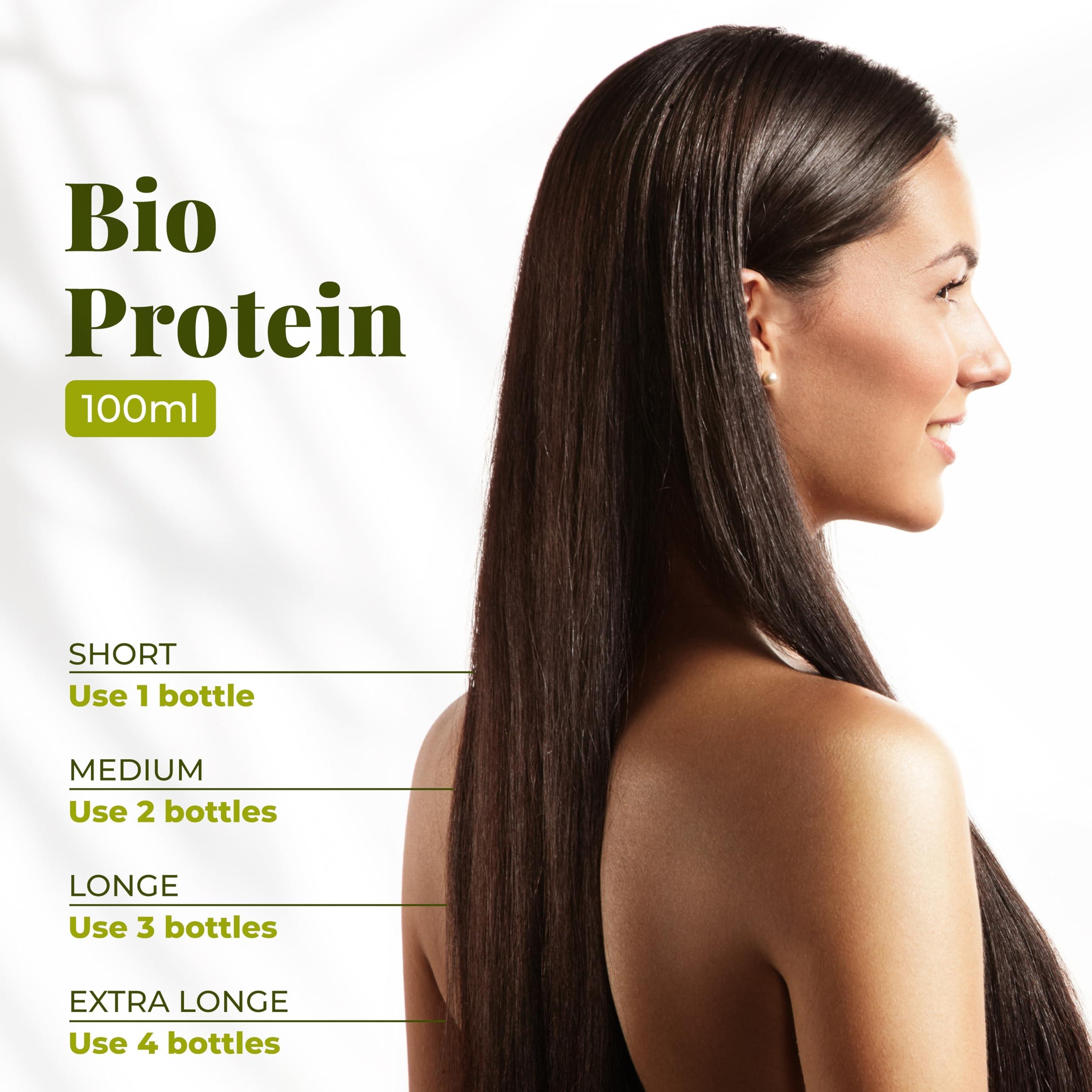 Expert Hair Bio Protein Organic Brazilian Keratin Treatment - Formaldehyde-Free Hair Straightening, Keratina Brasilea, 100ml/3.38oz