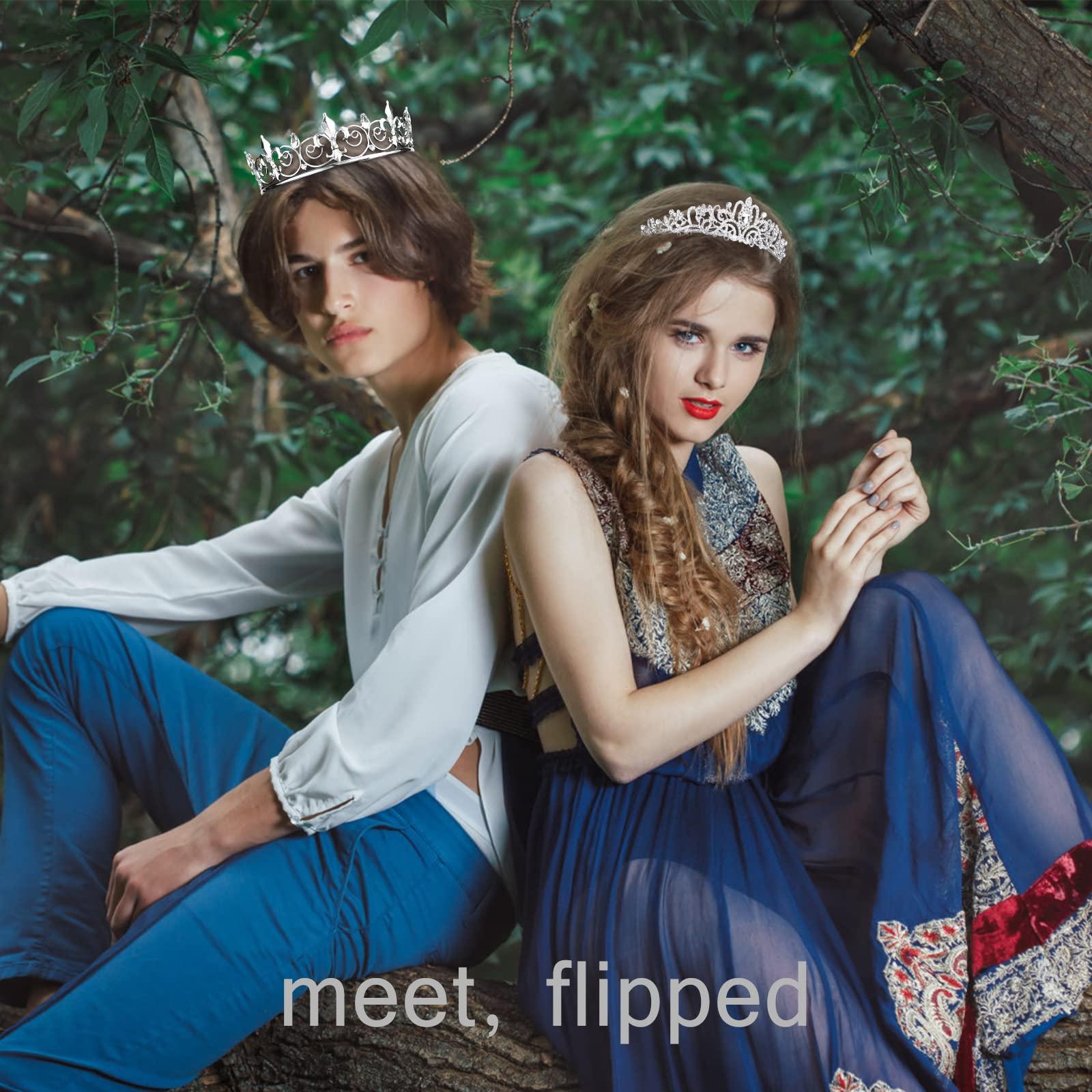 VELSCRUN VELSCRUN Crown for Men and Women, Happy Birthday Queen Tiara for Women, Birthday Crowns for Women