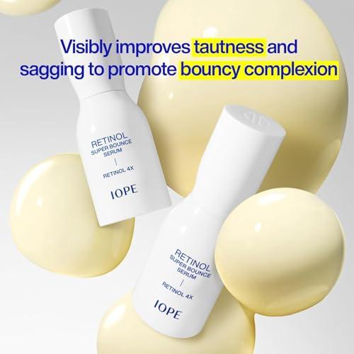 IOPE IOPE Retinol Super Bounce Serum - Daily Korean Skincare for Anti-Aging, Reduction in Fine Lines & Wrinkles, Beginner Friendly, Gentle Nourishment for Sensitive Skin, 1.69 Fl Oz.