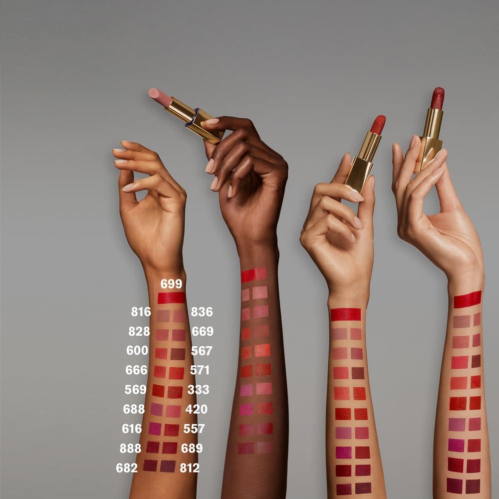 Este Lauder Este Lauder Pure Color Long-Lasting Matte Lipstick with Matte Finish | Plumping & Nourishing, Refill, 557 Fragile Ego