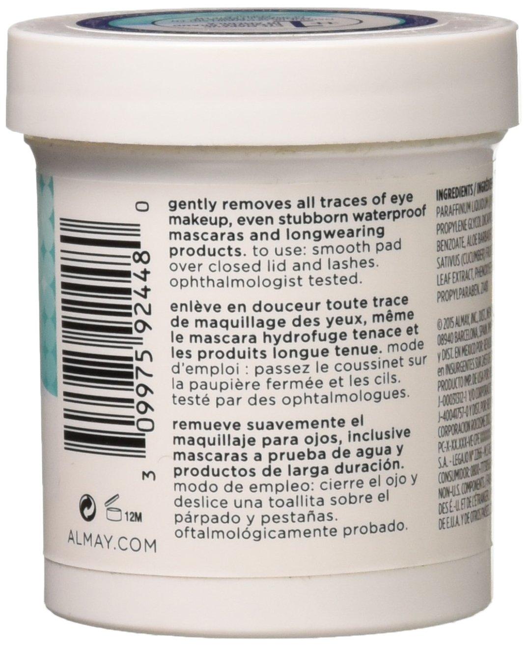 Almay Almay Longwear & Waterproof Eye Makeup Remover Pads, 80 Count