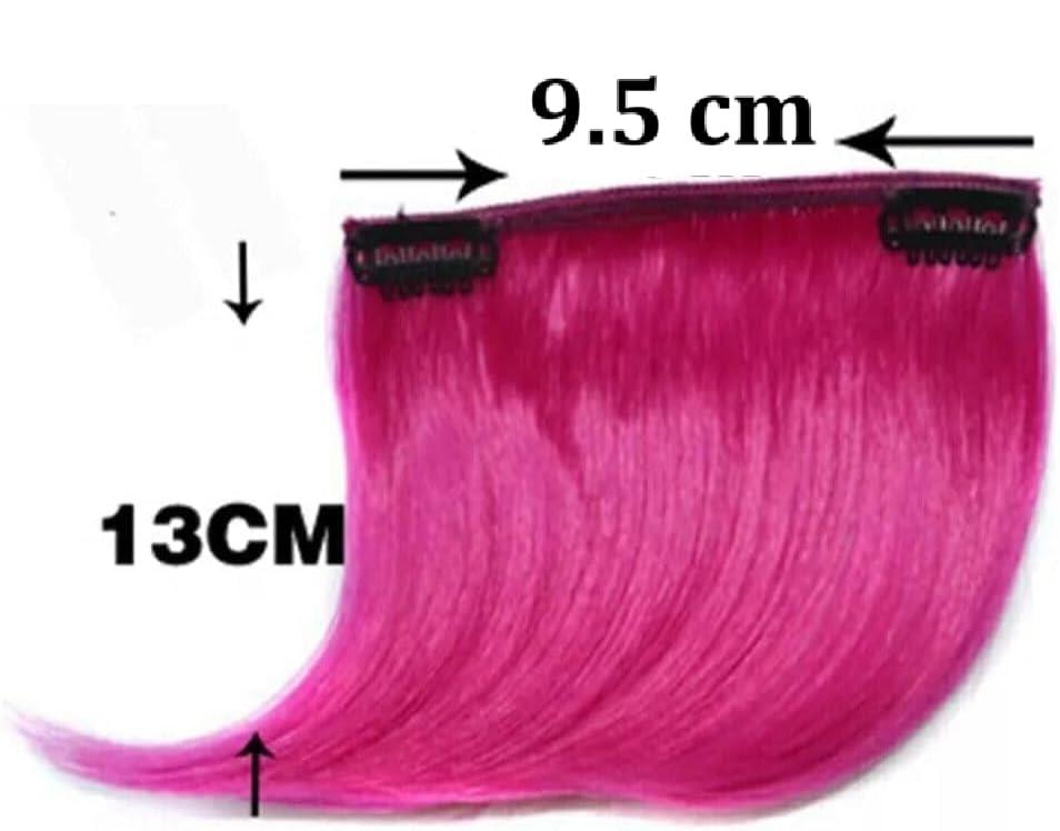 Belle G Clip In Rainbow Hair Fringe Bang, Human Hair, Side Swept Style (Blonde)