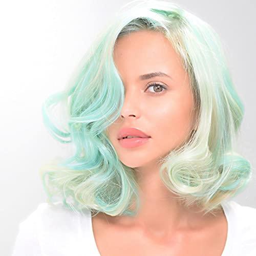 ZIP LOXX HAIR EXTENSIONS ZIPLOOKS | Mint 2 B 20\'\' Ultra Synthetic Fiber Pastel Green Colored Hair Extensions with Z Tool Patented Technology, Damage-Free Hair and Scalp, 4 Piece