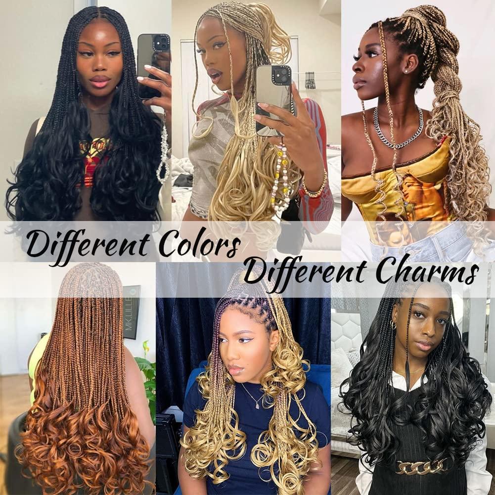 BAOTA BAOTA Box Braids Crochet Hair Pre Looped Red Goddess Box Braids with Curly Ends Short Bohemian Box Braids Crochet Hair 14 Inch 7 Packs (1B/BUG#)