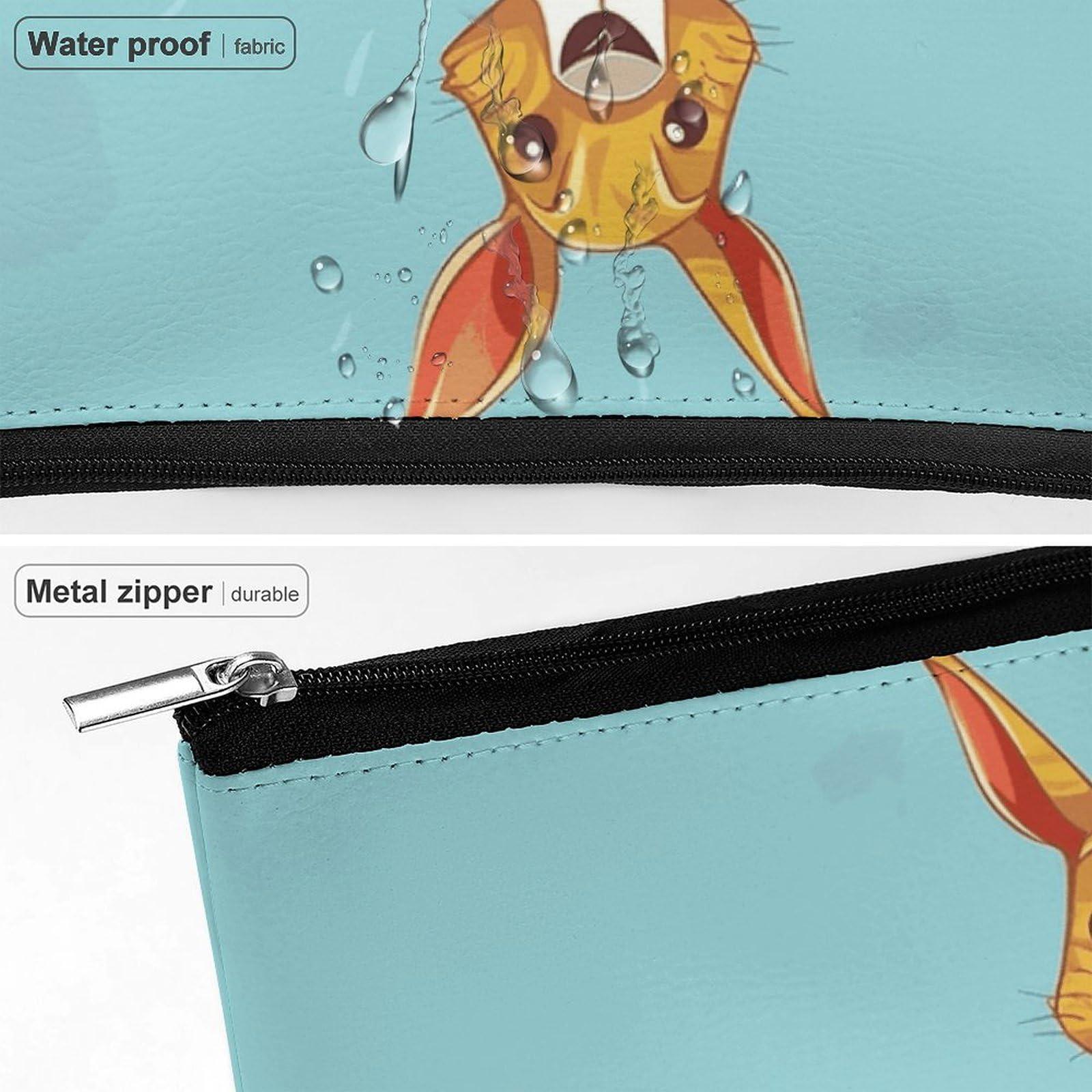 KLWQR KLWQR Funny Cartoon Kangaroo Zoo Makeup Bag for Purse Waterproof Cosmetic Bags Makeup Pouch with Zipper Travel Toiletry Bag Organizer for Women Ladies