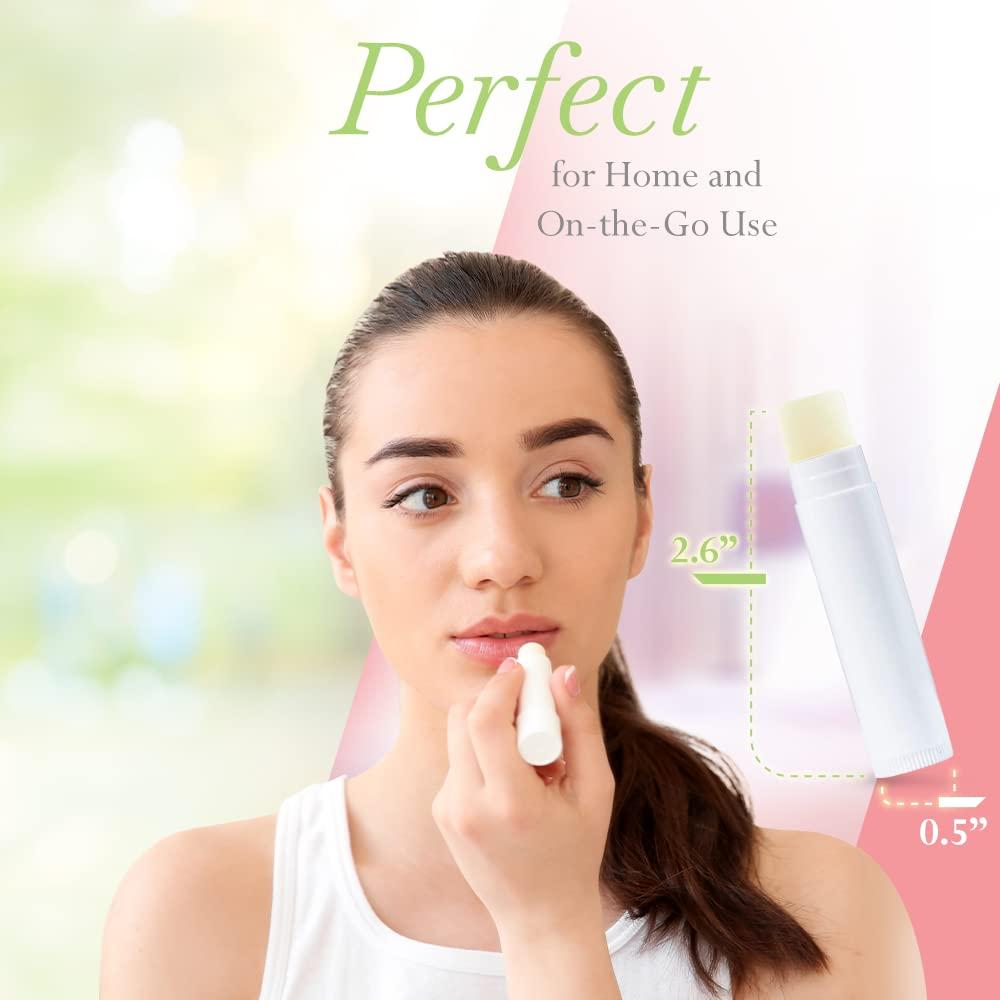 Belladonna Lip Balm Bulk Unlabeled - Made in USA Bulk Chapstick - Natural Ingredients Vitamin E Shea Butter - Custom Chapstick Bulk For Party & Wedding Favors (100 Count, Peppermint)