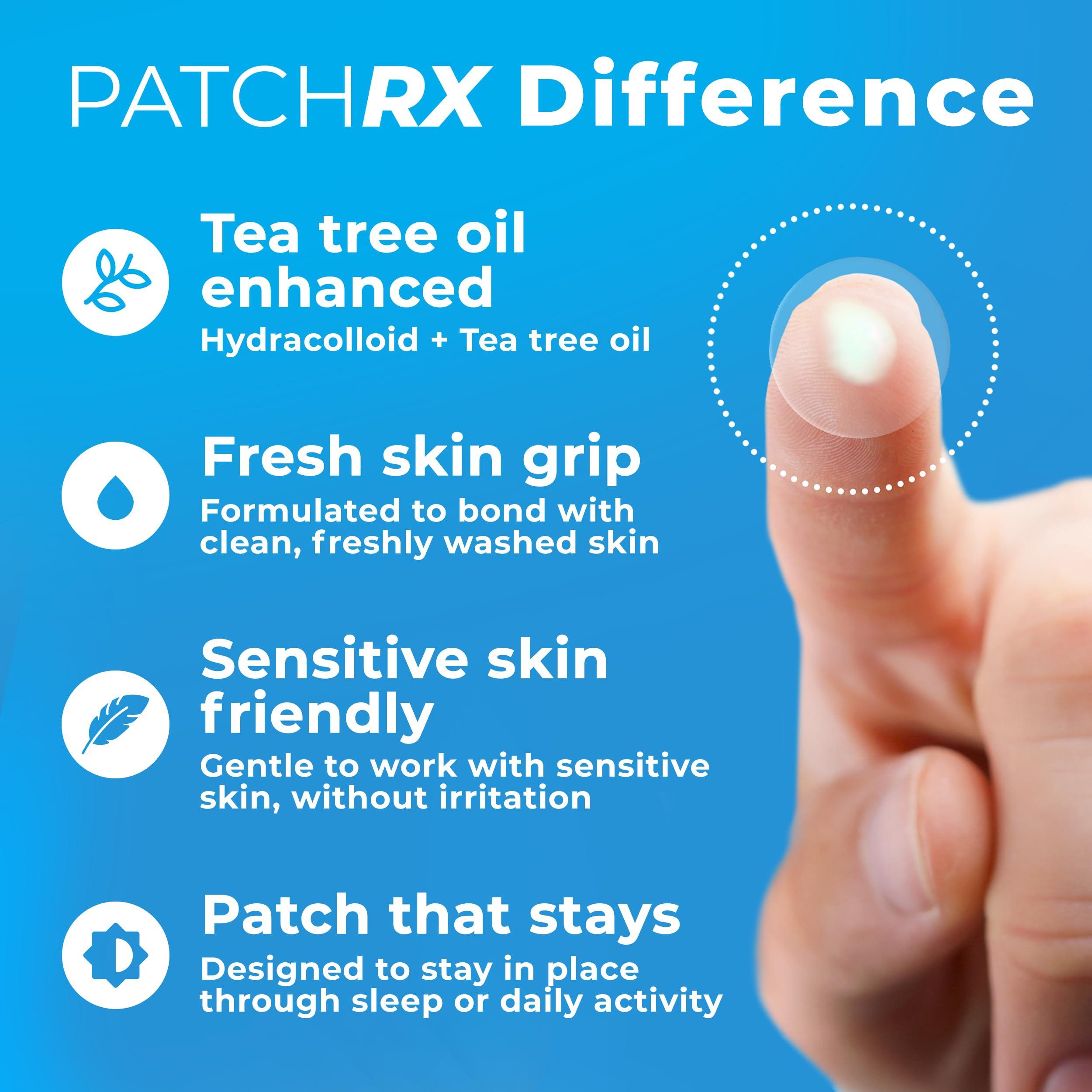 KEYCONCEPTS PatchRx Pimple Patches for Face (120 Patches), Hydrocolloid Acne Patches with Tea Tree Oil, Pimple Patch Pimple Stickers - Hydrocolloid Patch Acne Dots - Acne Pimple Patches For Face - Zit Patches