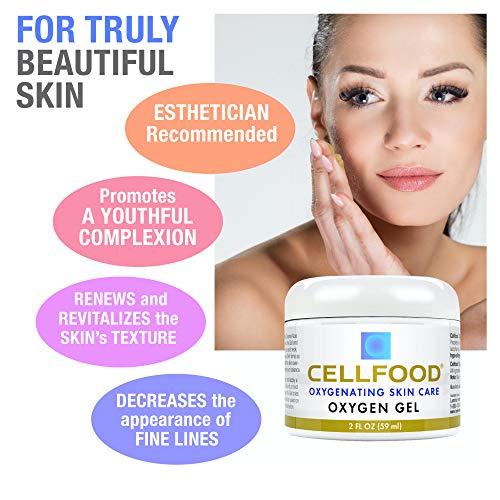 Cellfood Cellfood Oxygen Gel - 2 fl oz, Pack of 3 - Tightening and Firming Face Moisturizer - Aloe Vera, Lavender Blossom Extract, Glycerine - Hypoallergenic, Non-GMO