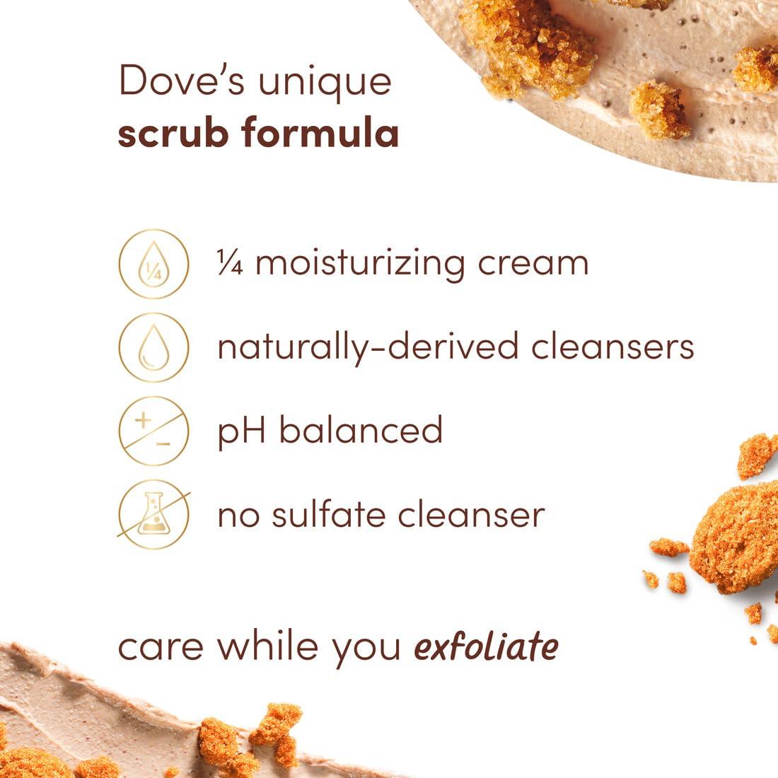 Dove Dove Scrub For Silky Smooth Skin Brown Sugar & Coconut Butter Body Scrub Exfoliates & Restores Skin\'s Natural Nutrients, 10.5 oz, 4 Count