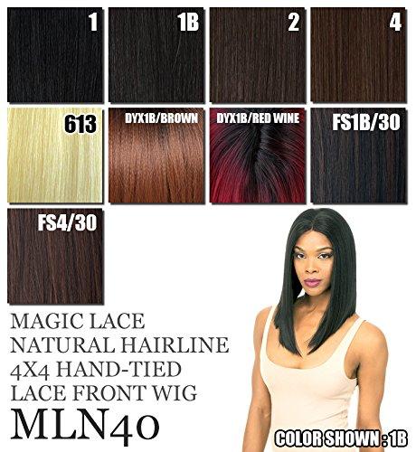 Magic Lace Natural Hairline New Magic Lace Natural Hairline 4X4 Hand-Tied Lace Front Wig - MLN40 (DYX1B/REDWINE [Off Black & Red Wine])
