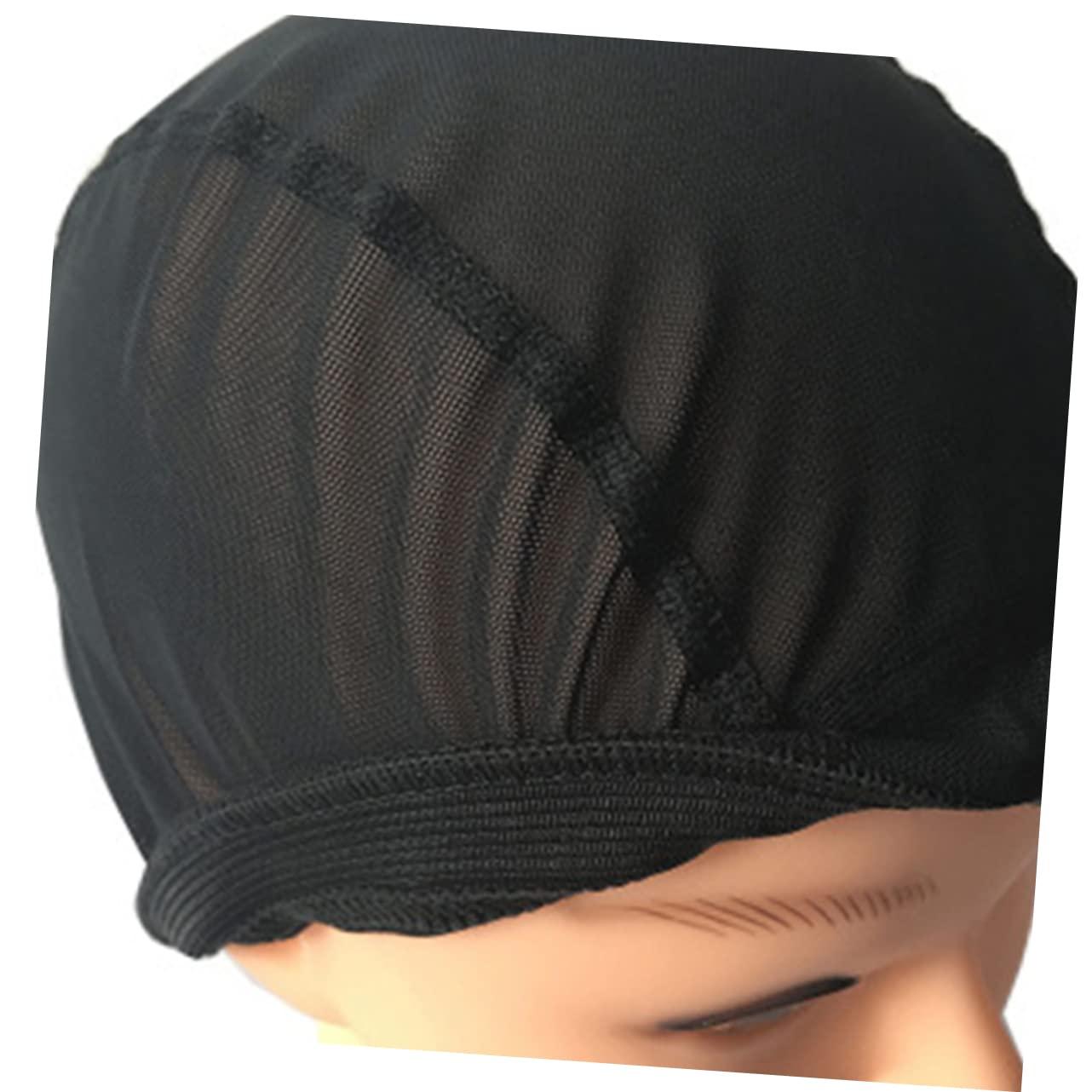 NOLITOY NOLITOY 6pcs Wig Hairnet Aqua Dreadlocks Caps Lap Adjustable Mesh Wig Cap Plugs Hairnets Swim Cap Bucket Lace Pool Hats for Woman Braids Cooling Swimming Women Hair Net Visor Arena Black