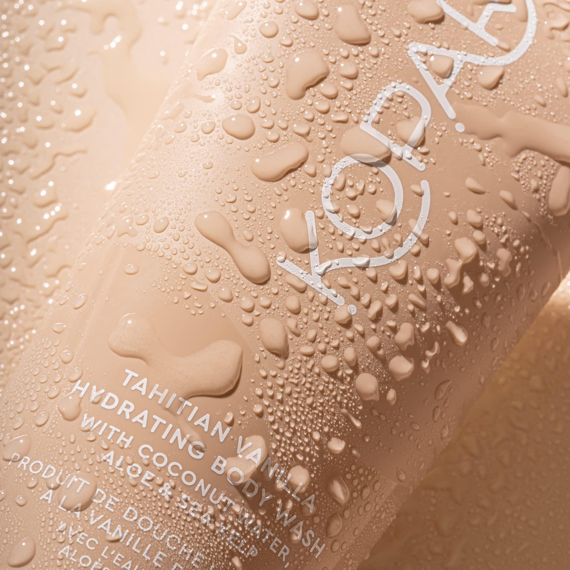 Kopari Tahitian Vanilla Hydrating Body Wash with Coconut Water, Aloe & Sea Kelp | Cleanses Without Stripping Moisture or Natural Oils | Infused with Notes of Warm Vanilla | Vegan and Cruelty-Free | 9.0 Oz
