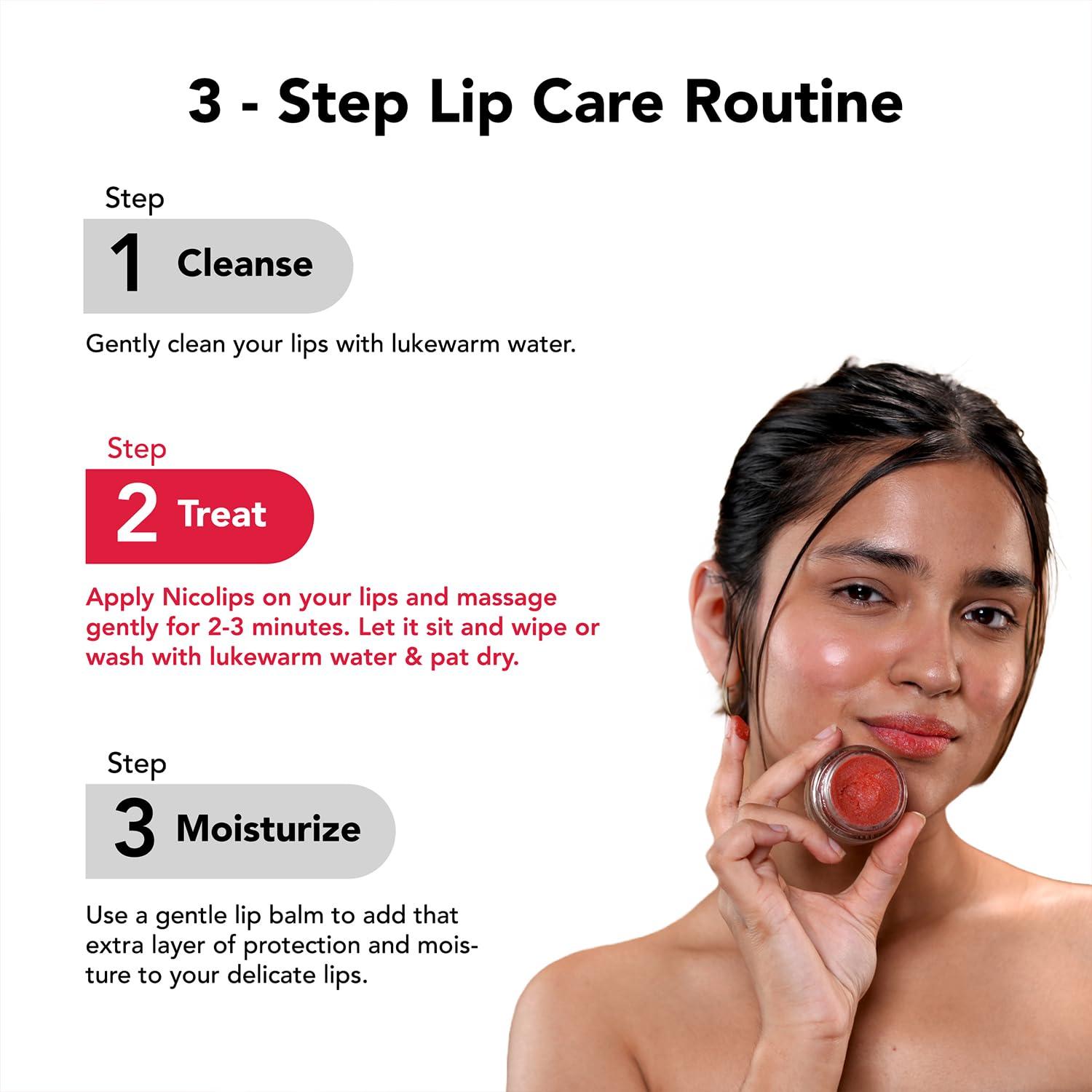 Bella Vita Organic BellaVita Luxury NicoLips Lip Scrub 20gm | Lip Balm For Exfoliation & Dark Lip Moisturizing | With Goodness of Beetroot, Shea Butter & Walnut Lip Scrub | Lip scrubber exfoliator for Women and Men