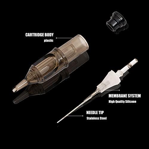POPU Tattoo Needle Cartridge 17M1#12 Standard Tattoo Needles with Safety Membrane Disposable Cartrdiges Magnum 10Pcs for Rotary Tattoo Machine Supply