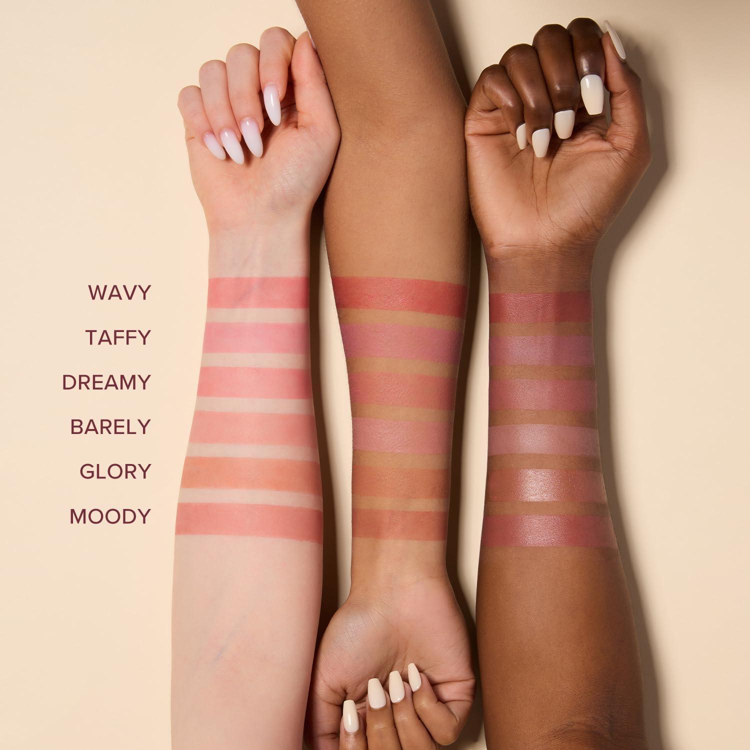 DEARDAHLIA DEAR DAHLIA Petal Drop Liquid Blush BARELY Liquid Blush for Cheeks, Blush Liquid Makeup, Rare Beauty, Natural Long Lasting Face Blush Cream Makeup, Skin Tint Blush, 4g (TAFFY, 4g)