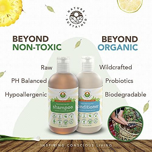 Nature Sustained Nature Sustained Pure, Sensitive Skin Shampoo & Conditioner Raw Probiotic Plant Formula (pH Balanced) for Sensitive Skin & Dry Hair - (9 Oz. Bottles) (Original, 2-Pack)