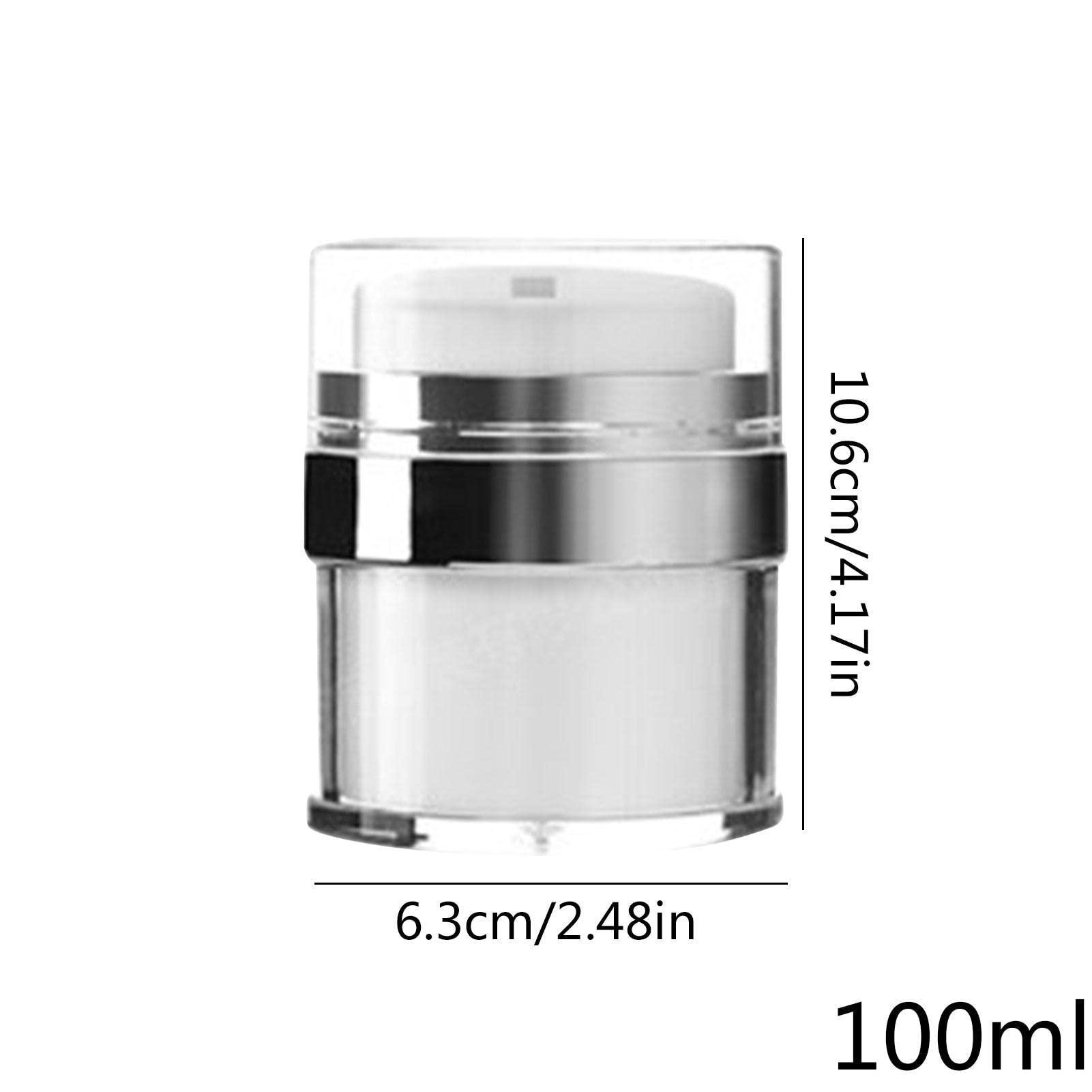 Littryee Airless Pump Jars Containers Bottles, Empty Crylic Cream Jar Cosmetic Container, Makeup Lotion Cosmetic Dispenser, Refillable Container for Creams, Gels and Lotions, Leakproof Travel Container