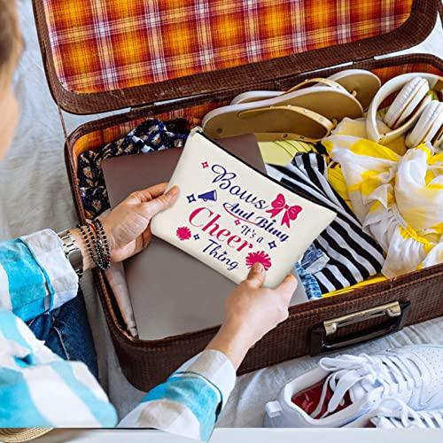 BEDSIFV BEDSIFV Cheerleader Gifts, 24pcs Cheerleading Gifts for Girls 4 Cheer Makeup Bags 16 Hair Ties 4 Wish Bracelets Personalized Cheer Stuff for Cheerleaders Cheer Sister Cheer Mom