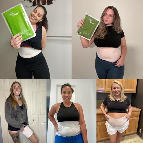 lipo applicator lipo applicator Ultimate Body Wrap with Guarana, Green Tea, and Seaweed Works for Stomach Belly Legs Arms Abdomen 6 Wraps