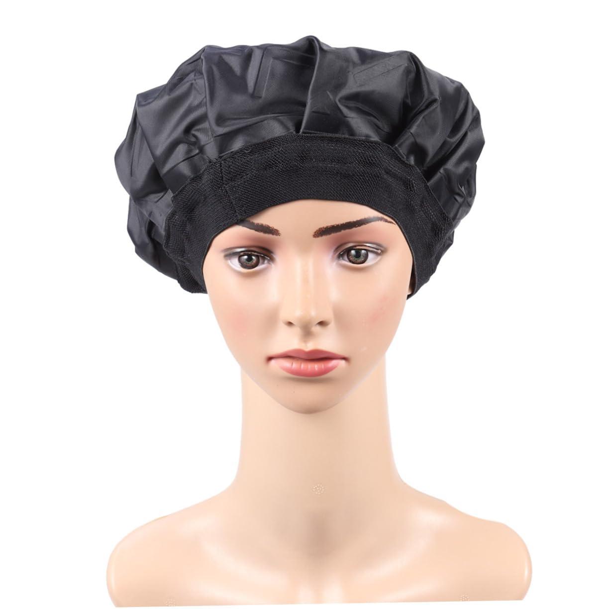 PLAFOPE PLAFOPE Heated Hair Cap Heat Conditioning Gel Steamer Hair Treatment Hair Products Universal Size Black