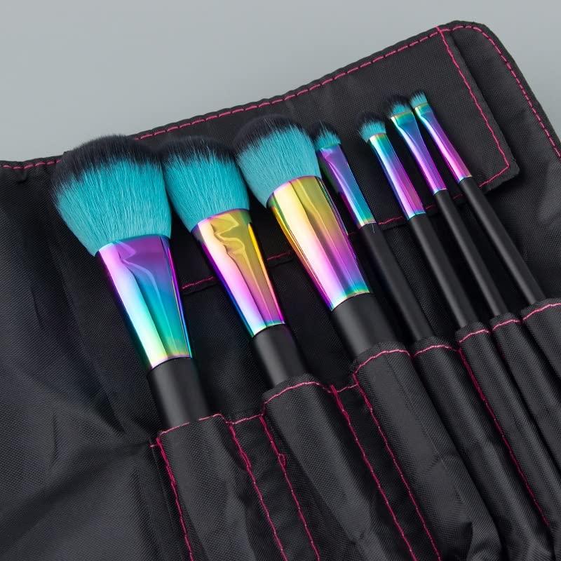 JMKJMJP JMKJMJP 7PCS Rainbow Makeup Brushes Professional Brushes with Cosmetics Bag Portable Traveling Make Up Brush
