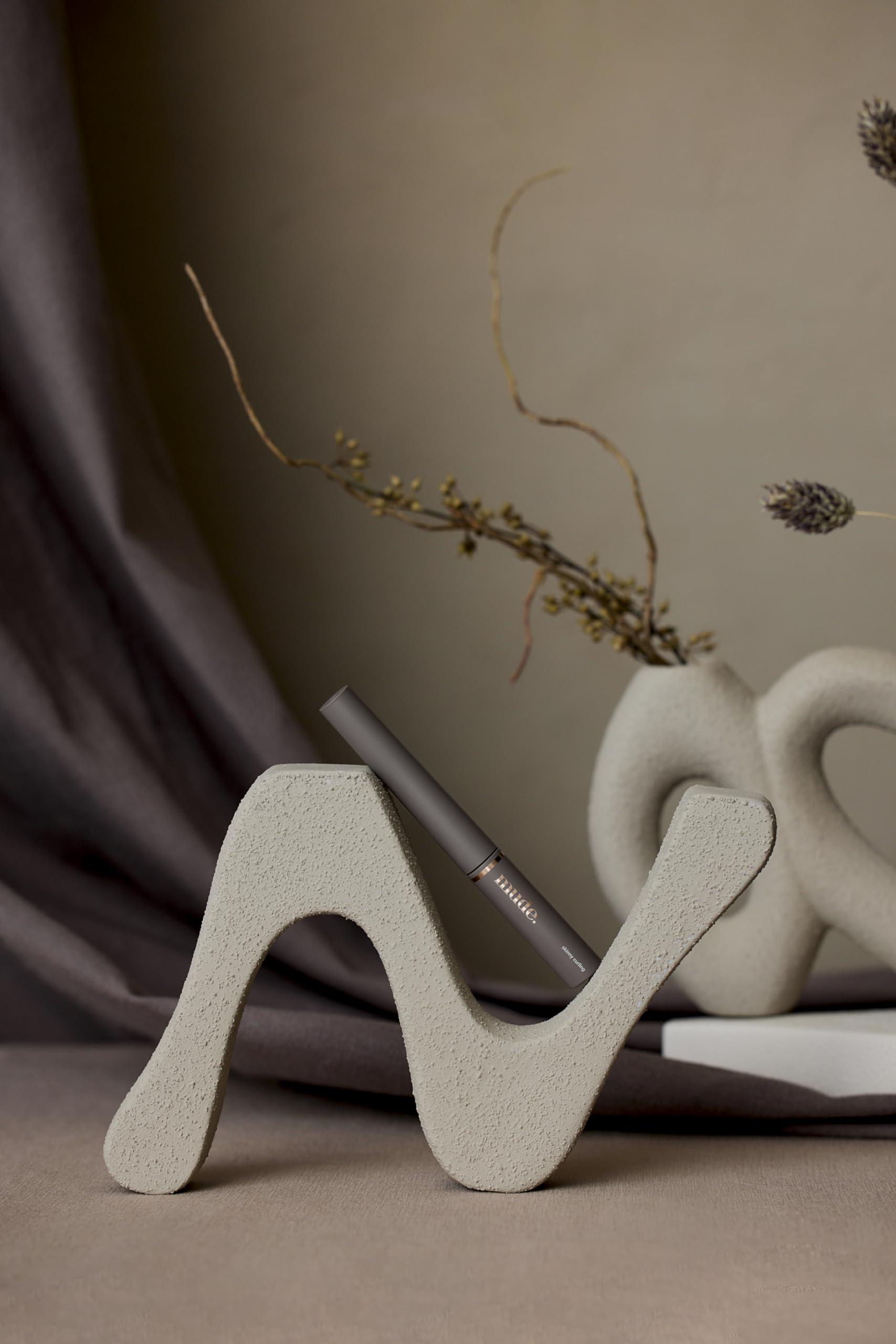 mude mude Inspire Skinny Curling & Multi-Fixer Volumizing Curling Mascara for Dramatic Lashes Smudge-Proof Water-Proof Stays on All Day (06 Deep Herb)